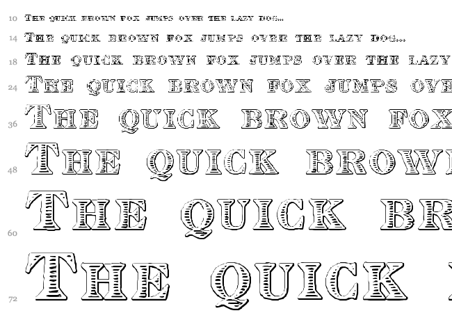 Eingraviert Beveled font waterfall